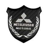 Mitsubishi Metal Carbon Fiber Car Rear Sticker Shield Trunk Emblem Badge Decal