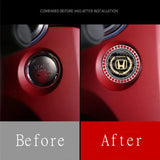 Honda Carbon Fiber Car Engine One-click Start Stop Button Cover Sticker
