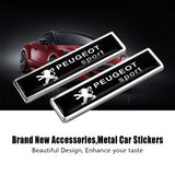2pcs/set Peugeot Logo Metal Car Side Sticker Auto Emblem Badge