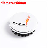 4pcs/set 68mm Chevrolet SS Camaro Corvette ABS Carbon Fiber Car Wheel Center Hub Caps Hub Covers