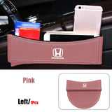 Leather Car Seat Gap Storage Box Organizer Case for Logo Odyssey City 10th Accord Jazz Pilot Civic Crosstour Accessories
