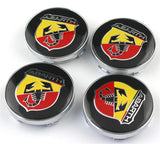 4pcs/set 60mm Abarth Fiat ABS Car Wheel Hub Center Caps Covers