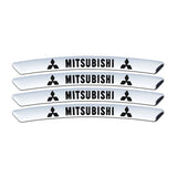 4pcs/set 9cm Mitsubishi Aluminum Alloy Car Wheel Rim Tyre Sticker