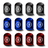 4pcs/set Fiat Car Air Valve Stem Cap Anti Dirty Tyre Valve Covers
