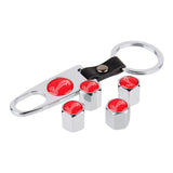4pcs/set Ford Shelby Car Air Valve Stem Cap Auto Tyre Valve Covers with Keychain