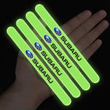 4pcs Subaru Luminous Car Door Bumper Strip Anti-collision Protection Sticker