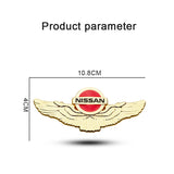Nissan Metal Wings Car Rear Sticker Auto Window Emblem Badge Decal