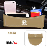 Leather Car Seat Gap Storage Box Organizer Case for Logo Odyssey City 10th Accord Jazz Pilot Civic Crosstour Accessories
