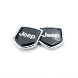 2PCS Jeep Metal Car Rear Sticker Shield Trunk Emblem Badge Decal