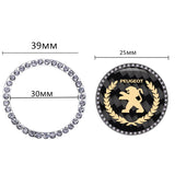 Peugeot Carbon Fiber Car Engine One-click Start Stop Button Cover Sticker