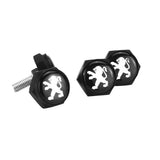 4pcs/set Peugeot Logo Stainless Steel Car License Plate Bolts