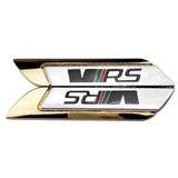 2pcs Skoda VRS Logo Metal Car Side Sticker Emblem Badge Decal Auto Body Decoration