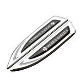 2pcs MG Metal Car Side Fender Emblem Sticker Decal