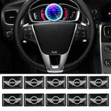 10pcs MINI Cooper Epoxy Car Armrest Button Sticker