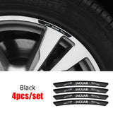 4pcs/set 9cm Jaguar Aluminum Alloy Car Wheel Rim Tyre Sticker
