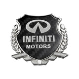 Infiniti Metal Carbon Fiber Car Rear Sticker Shield Trunk Emblem Badge Decal