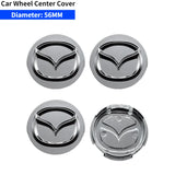 4pcs/set 52/56/60mm Mazda Car Wheel Center Hub Caps Hub Covers
