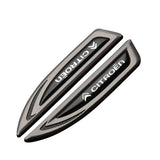 2pcs Citroen Metal Car Fender Side Stickers Badge Decals