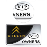 Citroen VIP OWNERS Metal Car Stickers Rear Emblem Badge