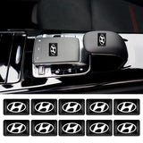 10pcs Hyundai Epoxy Car Armrest Button Sticker