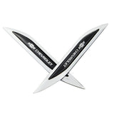 2pcs Chevrolet Logo Metal Car Sider Fender Sticker Emblem Badge