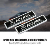 2pcs/set Acura Logo Metal Car Side Sticker Auto Emblem Badge