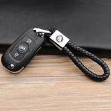Buick Logo PU Leather Braided Rope Car Keychain