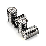 4pcs/set Tesla Car Wheel Tire Air Covers Dust Proof Tire Valve Caps