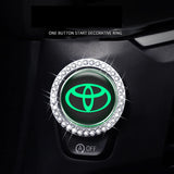 Toyota Luminous Car Engine One-click Start Stop Button Cover Sticker