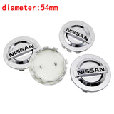4pcs/set 54mm 58mm 60mm Nissan ABS Car Wheel Hub Center Caps Covers