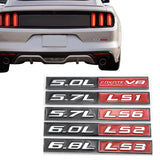 Dodge 5.0L 5.7L 6.0L 6.8L LS1 LS2 LS3 LS6 Metal Car Rear Sticker Trunk Emblem Badge