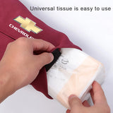 Chevrolet Suede Car Tissue Box Holder Seat Back Hanging Napkin Storage Bag