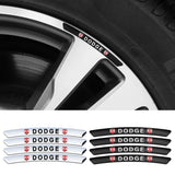 4pcs/set 9cm Dodge Aluminum Alloy Car Wheel Rim Tyre Sticker