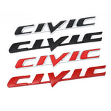 3D Metal Car Emblem Badge Sticker for Civic Logo Rear Tail Trunk Letter Stickers Decals Auto Accessories Car Styling