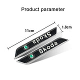 2pcs Skoda Car Fender Side Stickers Trunk Anti-scratch Decal