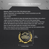 Chevrolet Metal Carbon Fiber Car Rear Sticker Shield Trunk Emblem Badge Decal