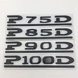 Tesla P75D P85D P90D P100D Letter Metal Car Rear Sticker Decal Emblem Badge