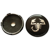 4pcs/set 60mm Abarth Fiat ABS Car Wheel Hub Center Caps Covers