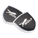 2PCS Ford Wolf Metal Car Side Sticker Auto Emblem Badge Decal