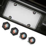 4pcs/set Buick Logo Stainless Steel Car License Plate Bolts