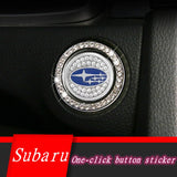 Subaru Diamond Car Engine One-click Start Stop Button Cover Sticker
