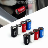 4pcs/set Mitsubishi Ralliart Logo Sport Matte Car Air Valve Stem Caps Auto Tyre Valve Covers