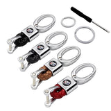 Buick Logo PU Leather Braided Rope Car Keychain