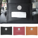 Opel Suede Car Seat Back Tissue Box Napkin Holder Storage Bag
