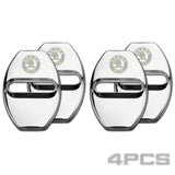 4pcs/set Skoda Stainless Steel Car Door Lock Cover Protection