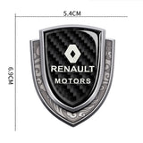 Renault Metal Carbon Fiber Shield Car Rear Sticker Auto Window Emblem Badge Decal