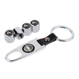 4pcs/set Opel Car Air Valve Stem Cap Auto Tyre Valve Covers with Keychain