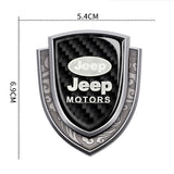 Jeep Metal Carbon Fiber Shield Car Rear Sticker Auto Window Emblem Badge Decal