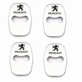 4pcs/set Peugeot Stainless Steel Car Door Lock Cover Protection