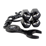 4pcs/set Hyundai Logo Car Air Valve Stem Cap Auto Tyre Valve Covers with Wrench